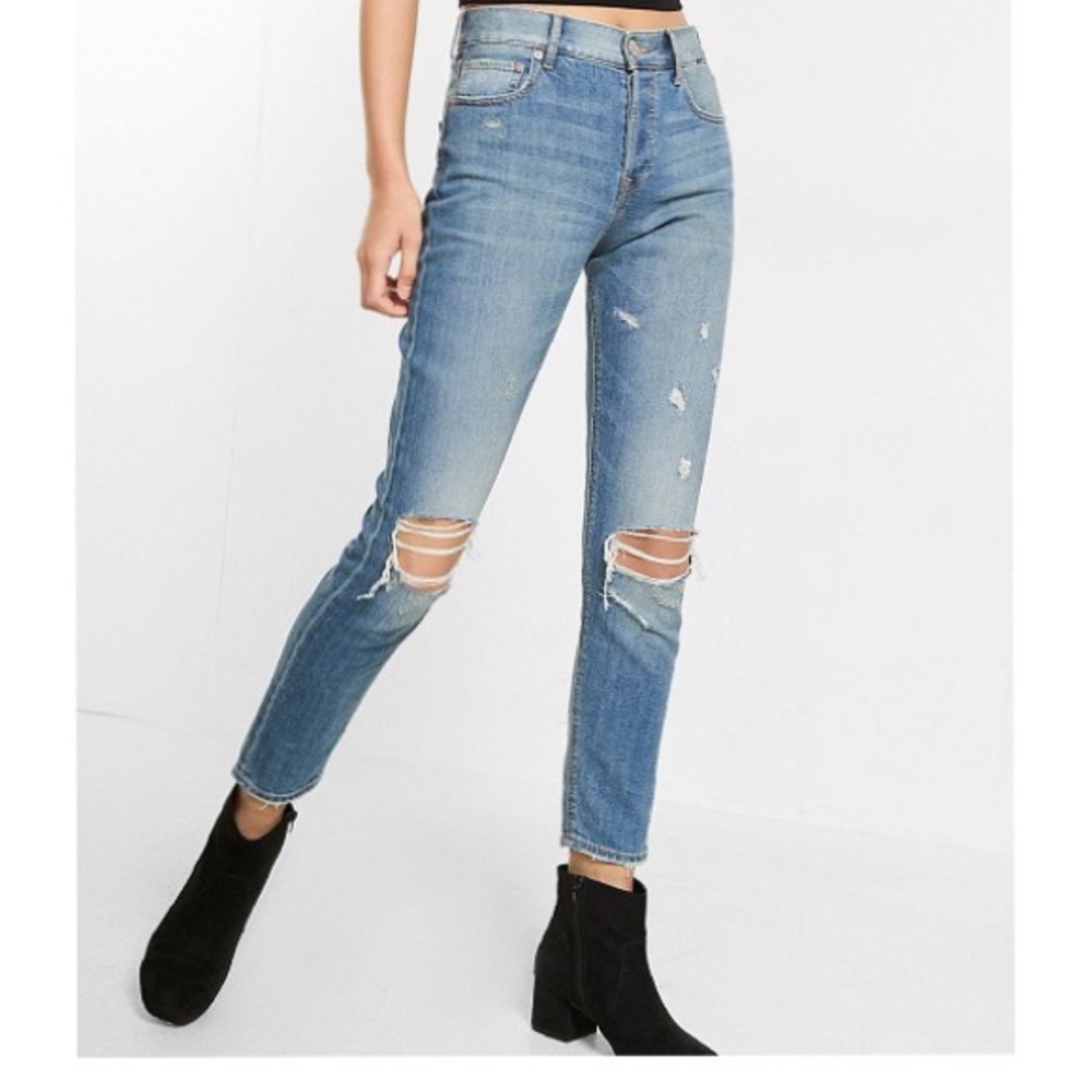 Express vintage high rise skinny jeans(mom jeans)